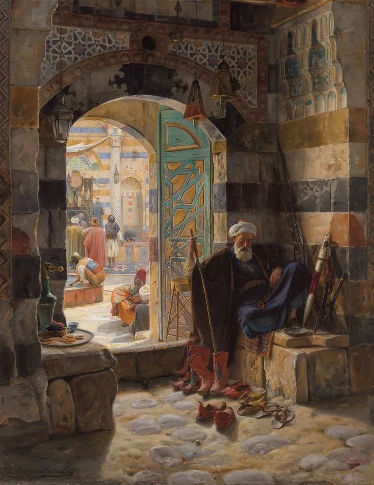 Gustav Bauernfeind German 1848 1904 Warden of the Mosque Damascus Christies 1 1